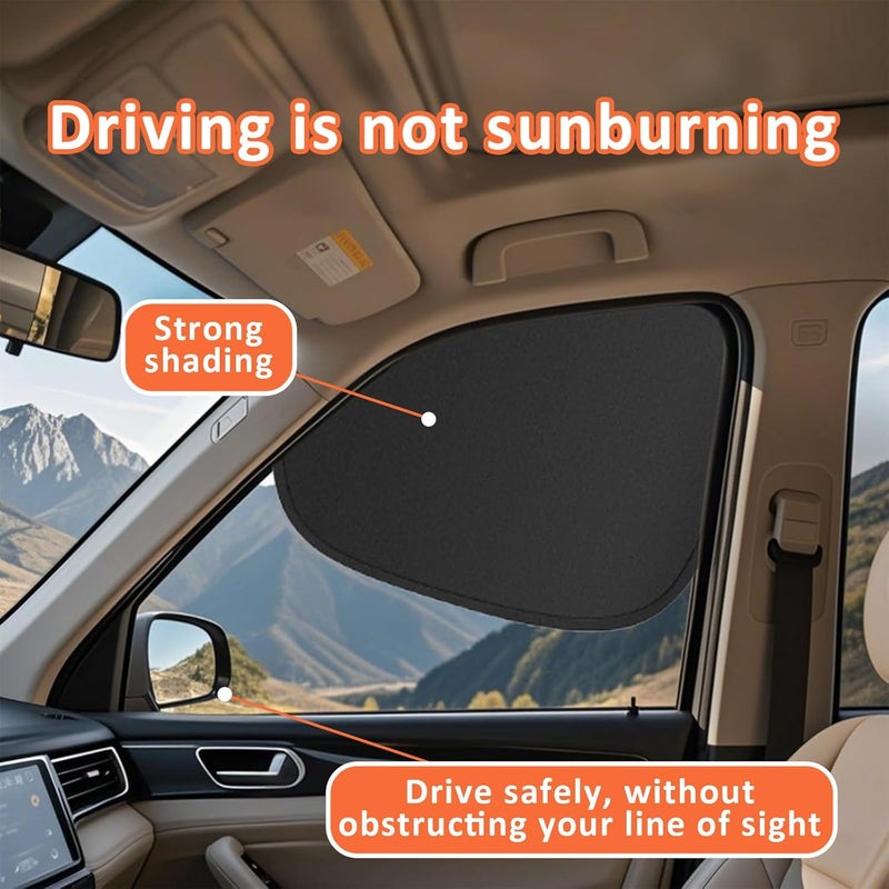 coldchill Electrostatic Adsorption Car Window Shades, 4-Pack Privacy Curtains, Sun Shades for Baby, 100% Light Blocking Sun Curtains for Car, Camping, Napping, Sleeping, Breastfeeding, Cloth Changing - Image 5